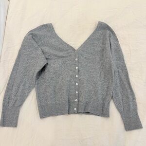 Zara Gray Button Sweater